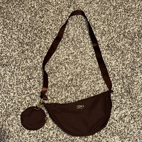 Fila Bags Fila Brown Crossbody Bag With Adjustable Strap And